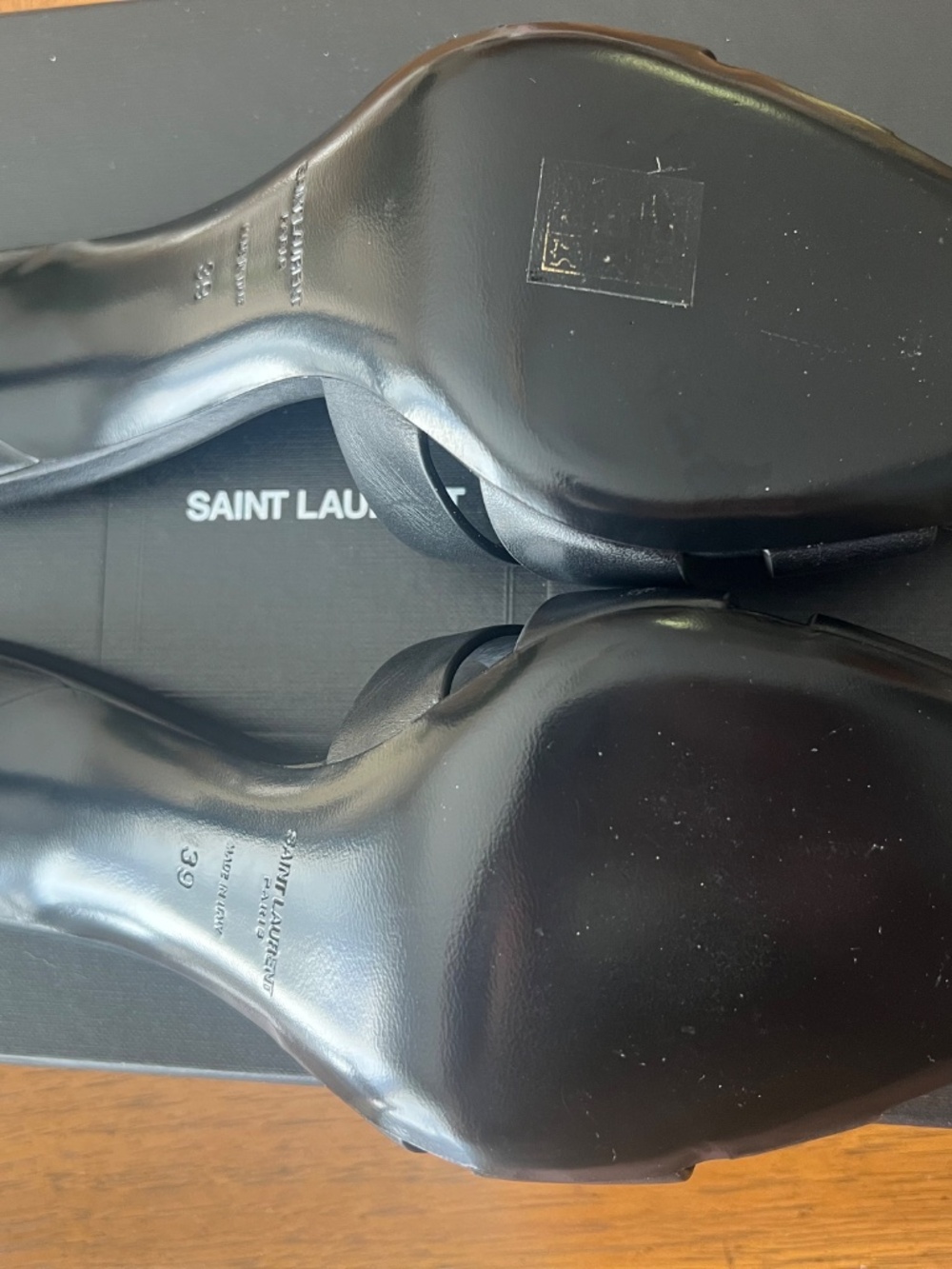 YSL Saint Laurent Smooth Black Tribute Mules Size: 39 - US 8.5/9 - Picture 5 of 7